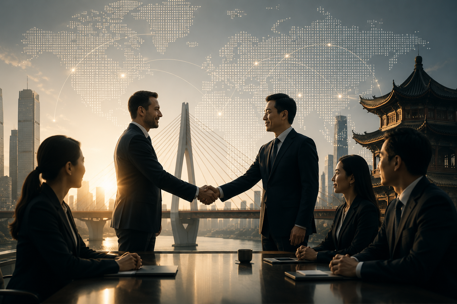 Internationale Business-Verbindung